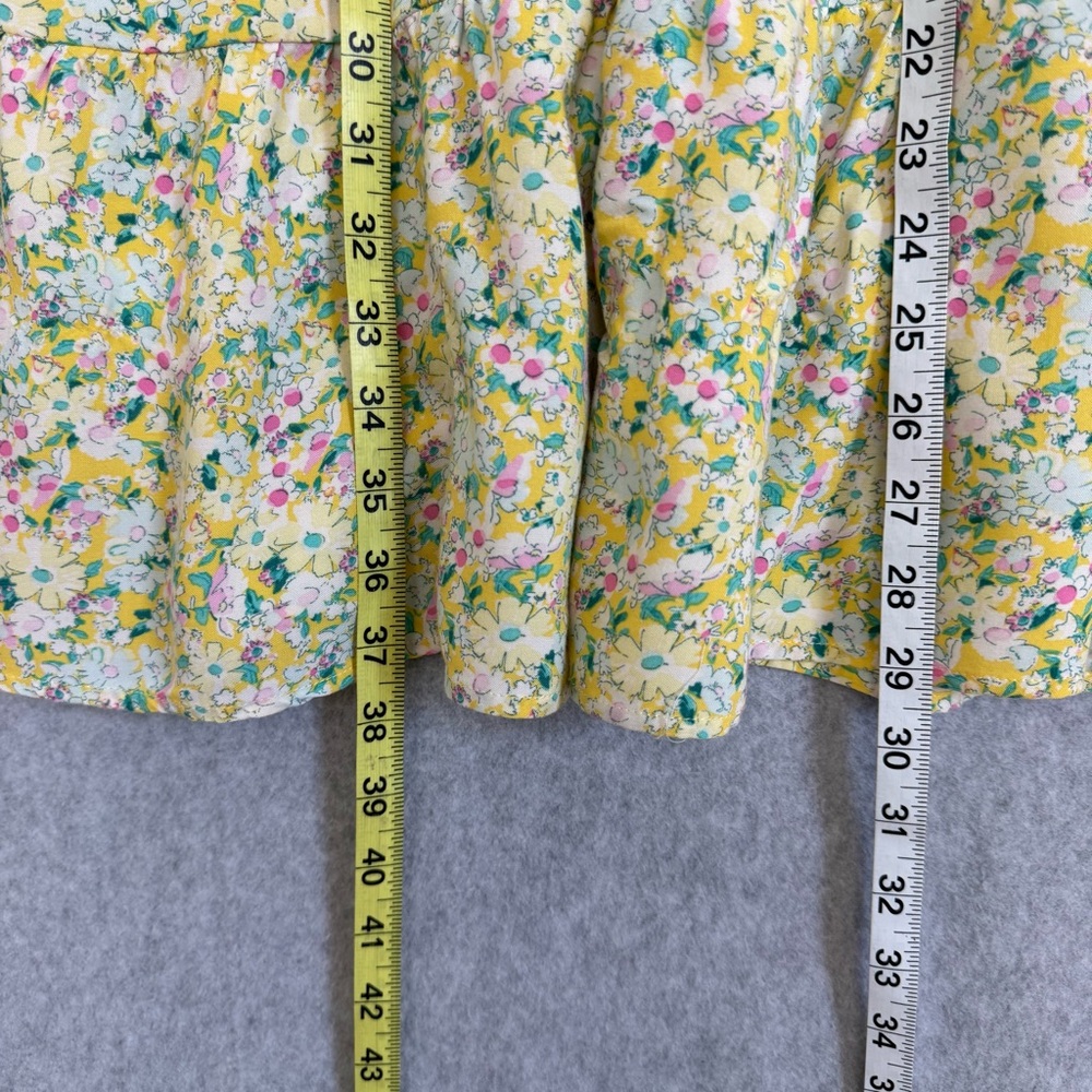 Torrid Yellow Floral Dress Womens 1 1X 14-16 Mini Challis Tiered Sleeveless Tank - Picture 14 of 14